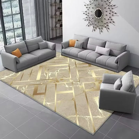 Luxury Carpets for Living Room Marble Decoration Home Rugs Hall Sofa Side Soft Floor Mat Room Decor Doorway Hallway Large Carpet